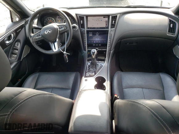 2022 Infiniti Q50 Sensory with VIN JN1EV7CR6NM341660, listed as a Copart auction lot 59622755 with 32,466 mi miles and Salvage title. Bid and sale history available at DreamBid. Image 8.