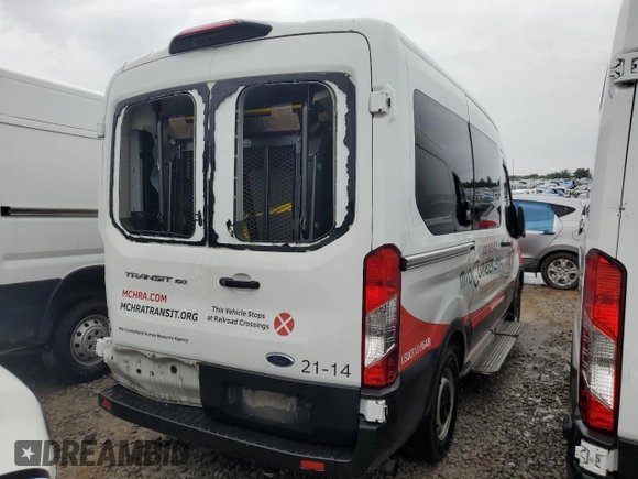 2020 Ford Transit Passenger XL z VIN 1FDZK1C83LKB11705, wystawiony jako Copart lot #59917275 z przebiegiem 128 307 mil mil oraz Szkoda całkowita • Salvage title. Historia ofert i sprzedaży dostępna na DreamBid. Obrazek 3.