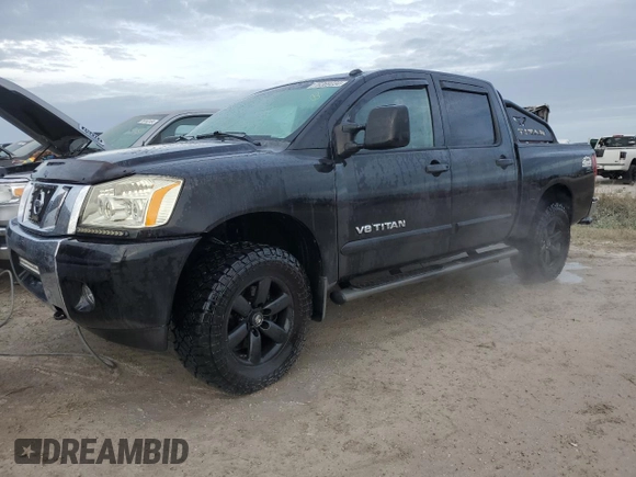 2013 Nissan Titan S with VIN 1N6AA0EC1DN302813, listed as a Copart auction lot 76369234 with 103,304 mi miles and Salvage Title. Bid and sale history available at DreamBid. Image 1.