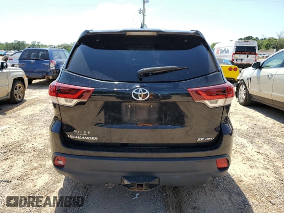 2019 Toyota Highlander SE with VIN 5TDJZRFH4KS594586, listed as a Copart auction lot 54616435 with 122,328 mi miles and Clean title. Bid and sale history available at DreamBid. Image 6.