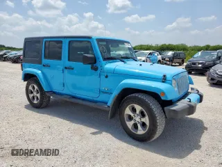 2017 Jeep Wrangler Unlimited Sahara with VIN 1C4BJWEGXHL726148, listed as a Copart auction lot 60144605 with 106,702 mi miles and Salvage title. Bid and sale history available at DreamBid. Image 4.