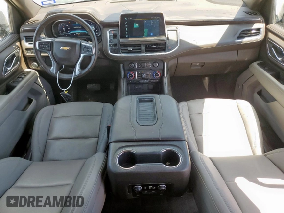 2023 Chevrolet Tahoe LT with VIN 1GNSCNKD5PR338827, listed as a Copart auction lot 58470215 with 22,909 mi miles and Salvage title. Bid and sale history available at DreamBid. Image 8.