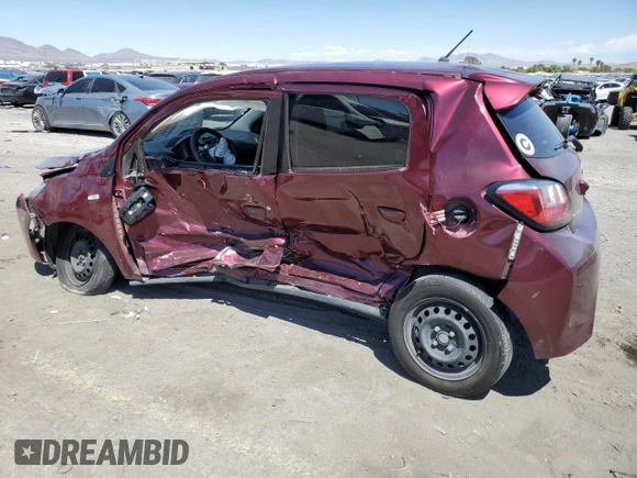 2021 Mitsubishi Mirage ES с VIN ML32AUHJ7MH007810, выставлен на аукционе Copart как лот 55728945 с пробегом 67 248 миль миль и Списание • Salvage title. История ставок и продаж доступна на DreamBid. Изображение 2.