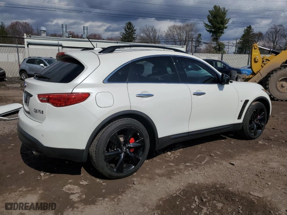 2017 Infiniti QX70 with VIN JN8CS1MW3HM412790, listed as a Copart auction lot 50051015 with 159,680 mi miles and Salvage Title. Bid and sale history available at carsss.com. Image 3.
