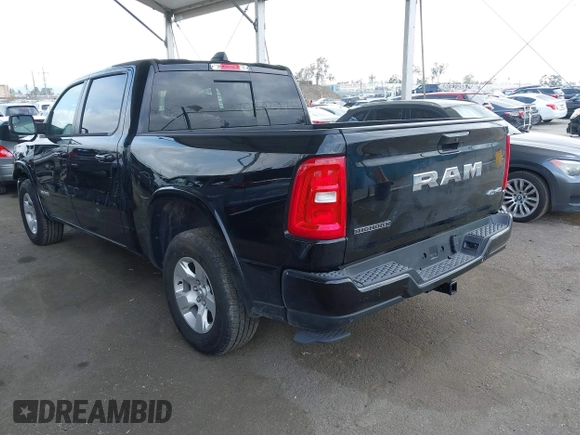 2025 Ram 1500 Big Horn with VIN 1C6RRFFG7SN506037, listed as a IAAI auction lot 41915215 with 2,137 mi miles. Bid and sale history available at carsss.com. Image 3.