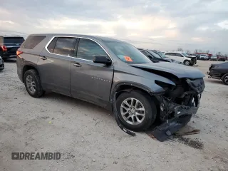 2020 Chevrolet Traverse LS with VIN 1GNERFKW2LJ145630, listed as a Copart auction lot 46484255 with 101,966 mi miles and Salvage Title. Bid and sale history available at carsss.com. Image 4.