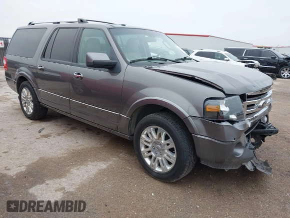 2014 Ford Expedition EL Limited with VIN 1FMJK1K5XEEF07409, listed as a IAAI auction lot 41709606 with 140,874 mi miles. Bid and sale history available at carsss.com. Image 1.