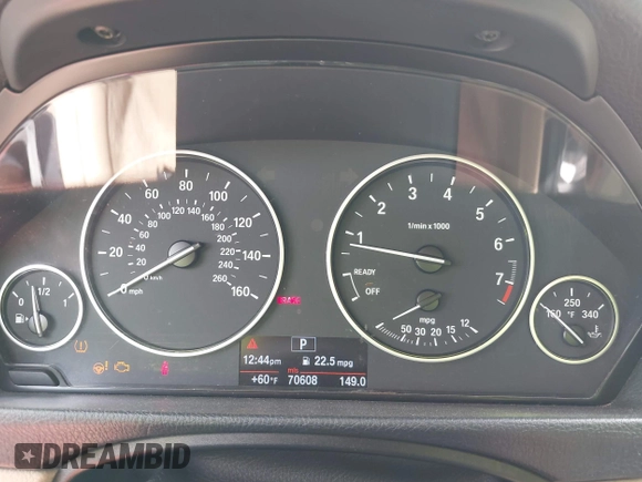 2012 BMW 3 Series 328i with VIN WBA3A5G57CNP16102, listed as a IAAI auction lot 42088407 with 70,608 mi miles and . Bid and sale history available at carsss.com. Image 7.
