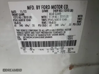 2013 Ford Edge SE with VIN 2FMDK3G90DBE26885, listed as a Copart auction lot 87083854 with 172,535 mi miles and Clean Title. Bid and sale history available at carsss.com. Image 13.