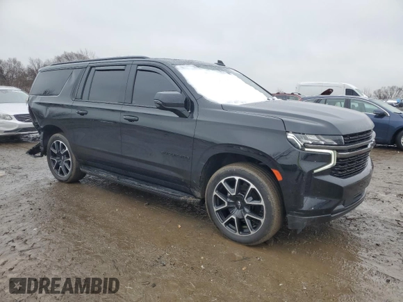 2022 Chevrolet Suburban RST with VIN 1GNSCEKD0NR307918, listed as a Copart auction lot 44904915 with 98,358 mi miles and Salvage title. Bid and sale history available at DreamBid. Image 4.