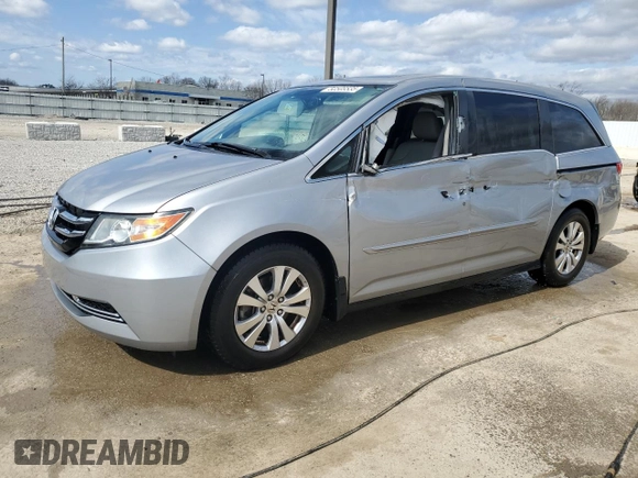 2016 Honda Odyssey EX-L with VIN 5FNRL5H65GB117587, listed as a Copart auction lot 50508535 with 105,001 mi miles and Salvage Title. Bid and sale history available at DreamBid. Image 1.