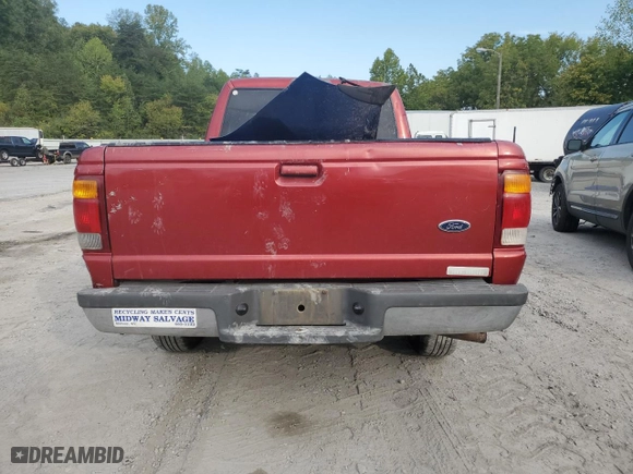 1998 Ford Ranger XL with VIN 1FTYR10C9WUC43557, listed as a Copart auction lot 71393634 with 0 mi miles and Salvage Title. Bid and sale history available at carsss.com. Image 6.
