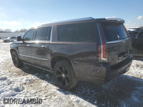 2015 Cadillac Escalade ESV Platinum z VIN 1GYS4UKJ1FR565785, wystawiony jako Copart lot #41651755 z przebiegiem 165 197 mil mil oraz Szkoda całkowita • Salvage title. Historia ofert i sprzedaży dostępna na DreamBid. Obrazek 2.