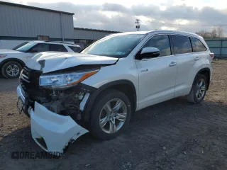 2015 Toyota Highlander Hybrid Limited with VIN 5TDDCRFH0FS010012, listed as a Copart auction lot 49956765 with 0 mi miles and Salvage Title. Bid and sale history available at carsss.com. Image 1.