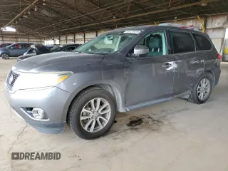 2015 Nissan Pathfinder SV z VIN 5N1AR2MN4FC692245, wystawiony jako Copart lot #56127975 z przebiegiem 131 291 mil mil oraz Szkoda całkowita • Salvage title. Historia ofert i sprzedaży dostępna na DreamBid. Obrazek 1.