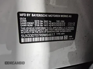 2024 BMW X4 xDrive30i с VIN 5UX33DT07R9W64617, выставлен на аукционе Copart как лот 58201195 с пробегом 32 485 миль миль и Чистый • Clean title. История ставок и продаж доступна на DreamBid. Изображение 13.