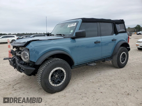 2022 Ford Bronco with VIN 1FMEE5DHXNLB66399, listed as a Copart auction lot 45241165 with 38,140 mi miles and Salvage Title. Bid and sale history available at DreamBid. Image 1.