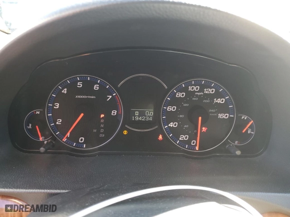 2007 Acura TSX Navi with VIN JH4CL96957C007144, listed as a Copart auction lot 47896735 with 194,234 mi miles and Salvage Title. Bid and sale history available at carsss.com. Image 9.