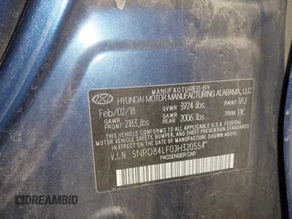 2018 Hyundai Elantra SEL with VIN 5NPD84LF0JH320554, listed as a IAAI auction lot 41963575 with 139,991 mi miles. Bid and sale history available at carsss.com. Image 9.