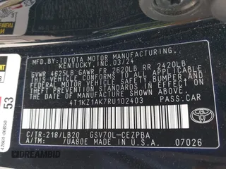 2024 Toyota Camry TRD с VIN 4T1KZ1AK7RU102403, выставлен на аукционе IAAI как лот 42044912 с пробегом Не указан миль и . История ставок и продаж доступна на DreamBid. Изображение 9.