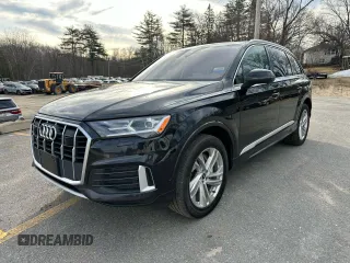 2021 Audi Q7 Premium Plus with VIN WA1LJAF78MD032627, listed as a Copart auction lot 50009015 with 128,942 mi miles and Clean title. Bid and sale history available at DreamBid. Image 1.