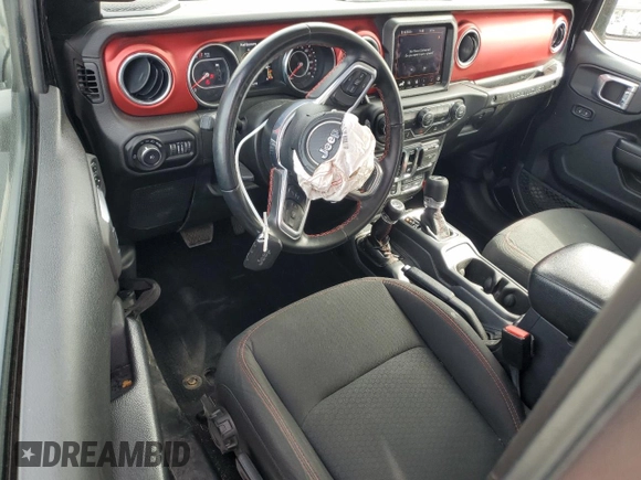 2021 Jeep Wrangler Rubicon with VIN 1C4HJXCG5MW797267, listed as a Copart auction lot 53585825 with 44,496 mi miles and Salvage title. Bid and sale history available at DreamBid. Image 8.