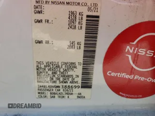 2021 Nissan Altima SV z VIN 1N4BL4DV6MN388699, wystawiony jako Copart lot #56663255 z przebiegiem 72 721 mil mil oraz Szkoda całkowita • Salvage title. Historia ofert i sprzedaży dostępna na DreamBid. Obrazek 12.