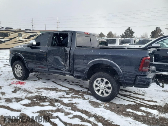 2020 Ram 2500 Laramie with VIN 3C6UR5FL2LG107256, listed as a Copart auction lot 44168315 with 91,849 mi miles and Salvage Title. Bid and sale history available at carsss.com. Image 2.