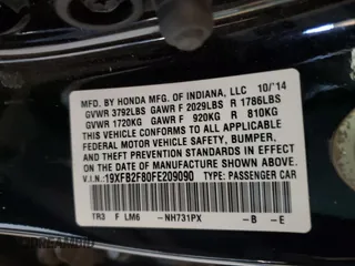 2015 Honda Civic EX z VIN 19XFB2F80FE209090, wystawiony jako Copart lot #53908945 z przebiegiem 90 590 mil mil oraz Szkoda całkowita • Salvage title. Historia ofert i sprzedaży dostępna na DreamBid. Obrazek 12.