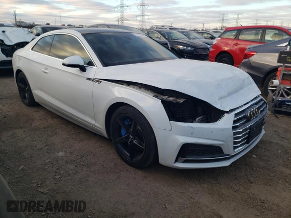 2019 Audi A5 Premium Plus with VIN WAUTNAF5XKA038370, listed as a Copart auction lot 79725944 with 76,009 mi miles and Salvage Title. Bid and sale history available at DreamBid. Image 4.