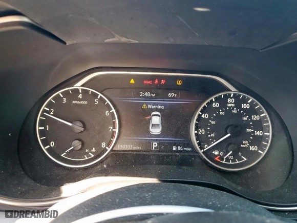2017 Nissan Maxima SV with VIN 1N4AA6APXHC456359, listed as a Copart auction lot 46836055 with 139,303 mi miles and Salvage Title. Bid and sale history available at carsss.com. Image 9.