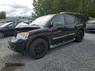 2014 Nissan Armada Platinum z VIN 5N1BA0NE8EN602810, wystawiony jako Copart lot #56577415 z przebiegiem 135 886 mil mil oraz Szkoda całkowita • Salvage title. Historia ofert i sprzedaży dostępna na DreamBid. Obrazek 1.
