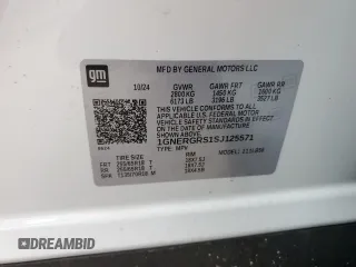 2025 Chevrolet Traverse FWD LT with VIN 1GNERGRS1SJ125571, listed as a Copart auction lot 50612075 with 7,825 mi miles and Clean title. Bid and sale history available at DreamBid. Image 12.
