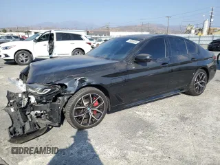 2021 BMW 5 Series 530e with VIN WBA13AG07MCH13196, listed as a Copart auction lot 71261874 with 23,609 mi miles and Salvage Title. Bid and sale history available at carsss.com. Image 1.