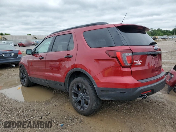 2019 Ford Explorer Sport with VIN 1FM5K8GT7KGB38901, listed as a Copart auction lot 57345485 with 77,906 mi miles and Salvage title. Bid and sale history available at DreamBid. Image 2.