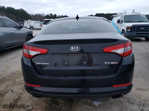 2012 Kia Optima SX with VIN 5XXGR4A68CG051652, listed as a Copart auction lot 47592195 with 259,672 mi miles and Salvage Title. Bid and sale history available at carsss.com. Image 6.