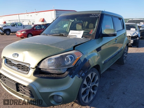 2012 Kia Soul + with VIN KNDJT2A6XC7453032, listed as a IAAI auction lot 40955347 with 155,804 mi miles. Bid and sale history available at carsss.com. Image 2.