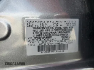 2023 Nissan Versa SR z VIN 3N1CN8FV9PL866652, wystawiony jako Copart lot #60714205 z przebiegiem 31 997 mil mil oraz Nie do naprawy • Non repairable. Historia ofert i sprzedaży dostępna na DreamBid. Obrazek 13.