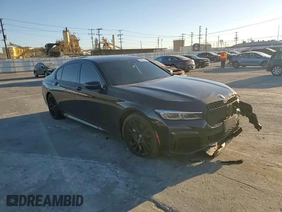 2021 BMW 7 Series 740i with VIN WBA7T2C01MCF72583, listed as a Copart auction lot 88601095 with 57,227 mi miles and Salvage title. Bid and sale history available at DreamBid. Image 11.