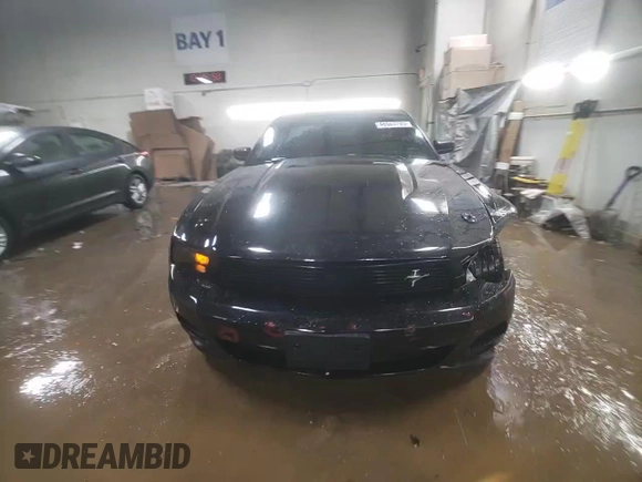 2012 Ford Mustang V6 Premium with VIN 1ZVBP8AM2C5221267, listed as a Copart auction lot 46583785 with 104,654 mi miles and Salvage Title. Bid and sale history available at carsss.com. Image 13.