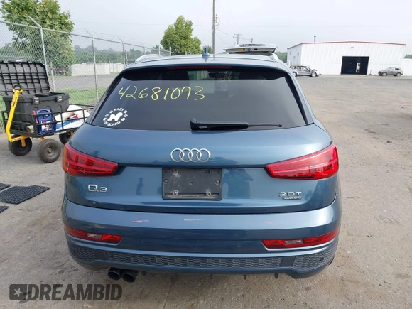 2016 Audi Q3 Prestige with VIN WA1GFCFS6GR000611, listed as a IAAI auction lot 42681093 with 106,260 mi miles and . Bid and sale history available at DreamBid. Image 17.