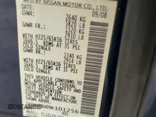 2009 Nissan Quest S with VIN 5N1BV28U09N101256, listed as a Copart auction lot 81488944 with 72,969 mi miles and Clean Title. Bid and sale history available at carsss.com. Image 13.