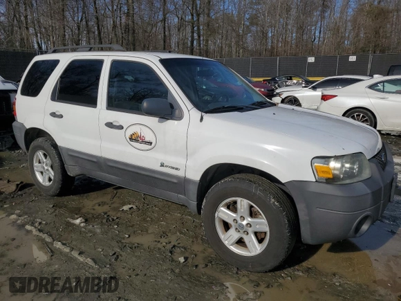 2007 Ford Escape Hybrid with VIN 1FMCU49H07KB70791, listed as a Copart auction lot 44894695 with 82,254 mi miles and Salvage Title. Bid and sale history available at carsss.com. Image 4.