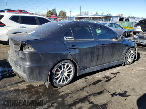 2010 Mitsubishi Lancer Evolution SE with VIN JA32W6FV8AU033981, listed as a Copart auction lot 87676155 with 150,901 mi miles and Salvage Title. Bid and sale history available at carsss.com. Image 3.