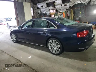 2014 Audi A8 3.0L TDI with VIN WAURMAFD0EN000857, listed as a Copart auction lot 51054765 with 112,505 mi miles and Non repairable. Bid and sale history available at DreamBid. Image 2.