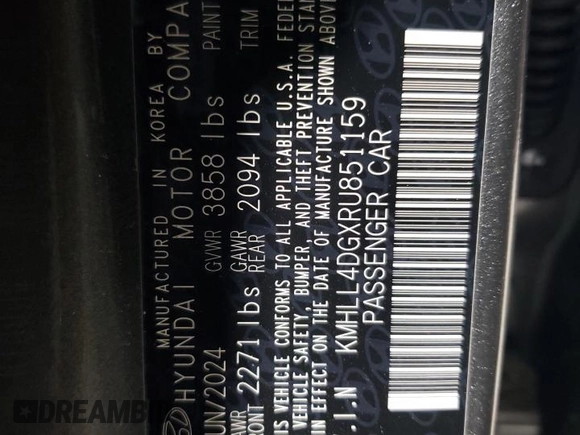 2024 Hyundai Elantra SE z VIN KMHLL4DGXRU851159, wystawiony jako Copart lot #47502985 z przebiegiem 8 489 mil mil oraz Szkoda całkowita • Salvage title. Historia ofert i sprzedaży dostępna na DreamBid. Obrazek 15.