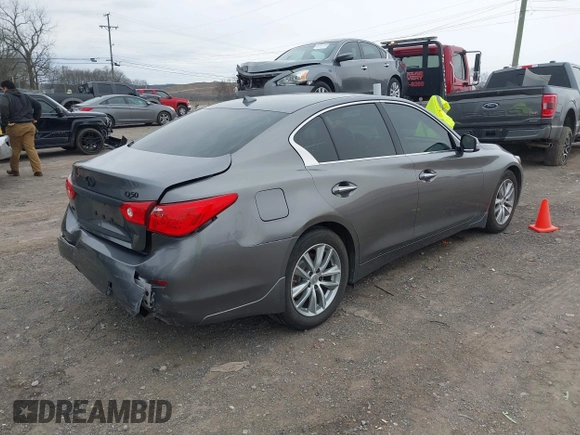 2016 Infiniti Q50 Premium with VIN JN1EV7AR5GM345768, listed as a IAAI auction lot 41738518 with 124,783 mi miles and . Bid and sale history available at carsss.com. Image 4.