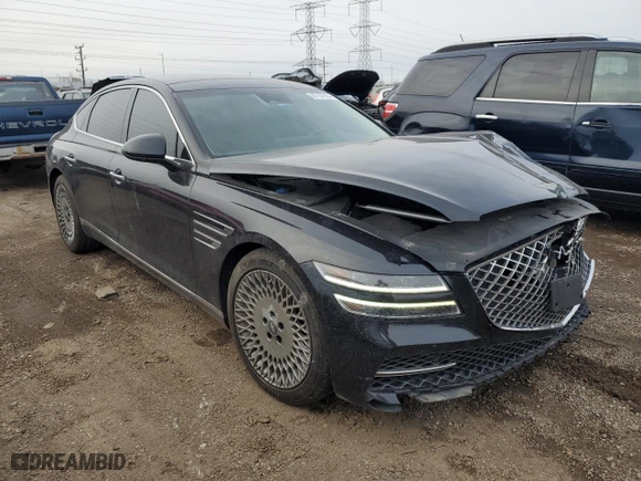 2022 Genesis G80 2.5T with VIN KMTGB4SC1NU108992, listed as a Copart auction lot 87187064 with 0 mi miles and Clean Title. Bid and sale history available at carsss.com. Image 4.