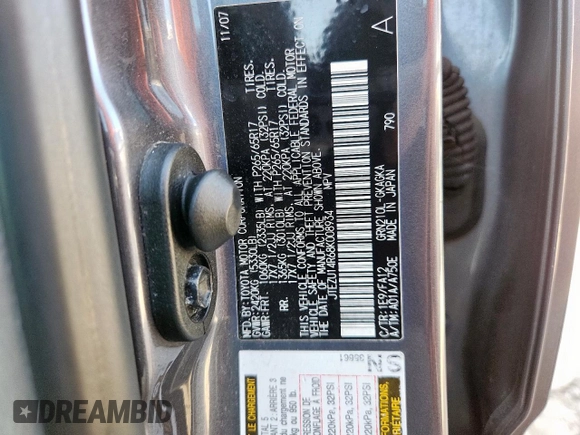 2008 Toyota 4Runner SR5 with VIN JTEZU14R68K008934, listed as a Copart auction lot 64574005 with 199,932 mi miles and Clean title. Bid and sale history available at DreamBid. Image 13.