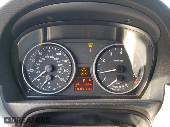 2007 BMW 3 Series 328i with VIN WBAVC53597FZ76428, listed as a Copart auction lot 47810725 with 138,250 mi miles and Salvage Title. Bid and sale history available at carsss.com. Image 9.